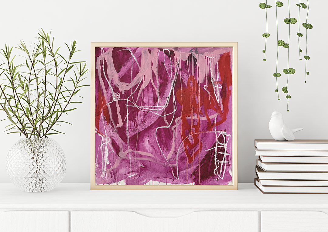 PINK MAGPIE – CANVAS PRINT